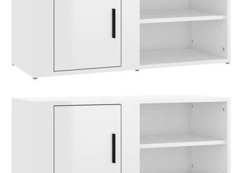 Szafki pod TV, 2 szt., białe, wysoki połysk, 80x31,5x36 cm(819441) Szafki pod TV, 2 szt., białe, wysoki połysk, 80x31,5x36 cm(819441)