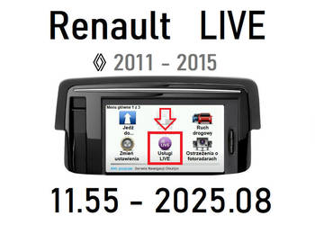 Mapa Renault Carminat LIVE 11.55 TomTom Scenic Laguna Megane 2025.08 ONLINE