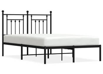 Łóżko Metalowe Czarne Rama Łóżka Ze Stelażem 120x200 cm WM-353535