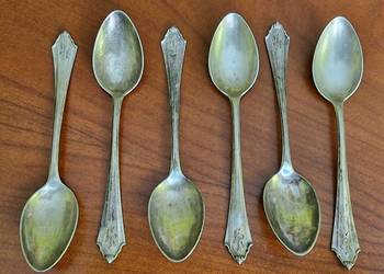 Ekskluzywny Komplet 6 Srebrnych Łyżeczek – Próba 800 – Antyk z Grawerem