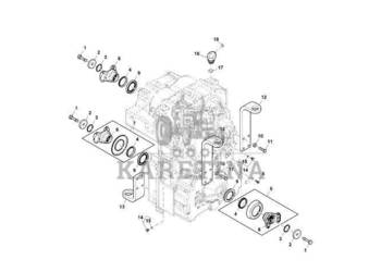 John Deere 9470RX - Jarzmo przegubu uniwersal. R552289 (Przekładnia Power …