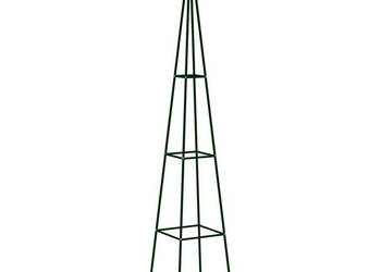 Stojaki na pnącza 2 szt. ciemnozielone 35x35x195 cm żelazne WM-47096