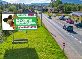 Reklama Billboard Andrychów centrum miasta - Wydruk montaż oświetlenie