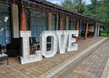 Napis Love Led wolne terminy dowóz ślub i wiele więcej łódzk