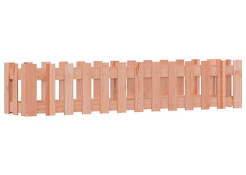 Rabata ogrodowa z płotkiem 150x30x30cm lite drewno daglezjowe WM-832490