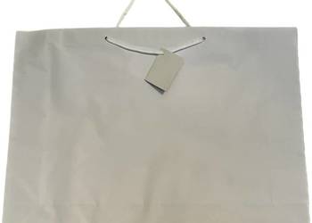 Ozdobna Torebka Prezentowa Adar W Kolorze Białym, Jednokolorowa