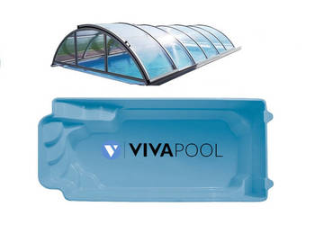 BASEN winyloestrowy 8,0x3,7 zestaw z zadaszeniem | VIVAPOOL