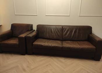 Skórzany komplet wypoczynkowy