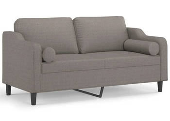 2-osobowa sofa z poduszkami kolor taupe 140 cm tkanina WM-3200852
