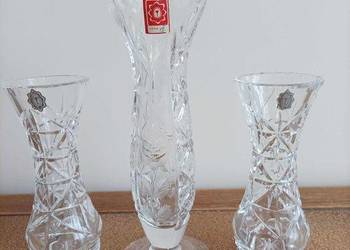 Wazon flakon kryształowy HSK Violetta z czasów PRL