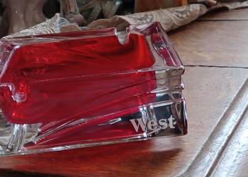 POPIELNICZKA PELNE SZKLO REKLAMOWKA WEST - CIĘZKA LEKKO POLSKA HUTA