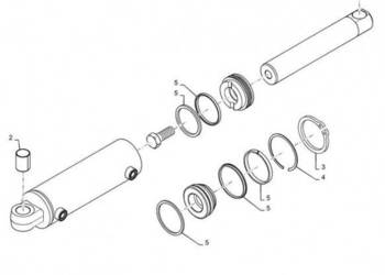New Holland T6090 Siłownik double acting, 63.5mm rod, 260.4mm stroke 87542…