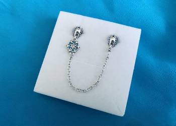 nowy unikatowy separator beads charms zawieszka śnieżynka srebro 925