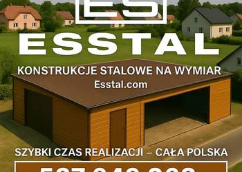 Garaż Blaszany + Brama + Otwarty Wjazd|Jednospadowy -wjazd | - ESSTAL*