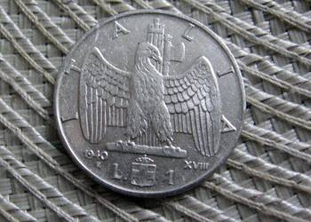 Włochy 1 Lir 1940r - Magnetyczna