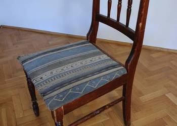 Krzesło drewniane tapicerowane PRL