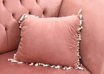 Czerwona Pałacowa Sofa Kanapa - Leżanka Szezlong - Drewno Welur Styl Barok