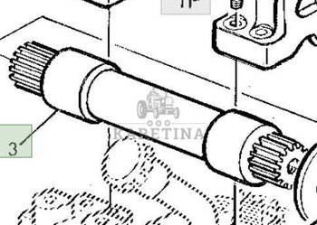 John Deere 6800 6900 Wał Wachliwy Wałek Ramion Podnośnika R111550