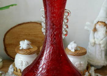 Wazon kanna Kaczmarek Górska PRL szkło anticoTarnów Wazon kanna Kaczmarek Górska PRL szkło anticoTarnów