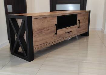 Szafka RTV krzyżak 180 cm dąb craft złoty dąb lancelot