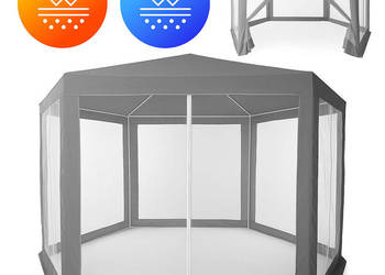 Namiot pawilon ogrodowy handlowy 2x2x2 m z moskitierą szary MultiGarden