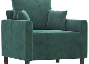 Fotel ciemnozielony 60 cm obity aksamitem WM-359285