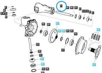 Wałek przedniego dyferencjału / TRG400 / LS Tractor 40009273