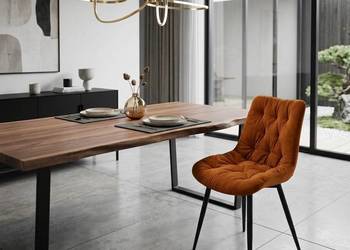 Ceglaste Krzesło Tapicerowane Oliver, Wysyłka 24H, Dostawa 0zł!