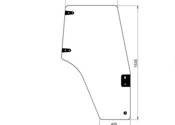Szyba prawa drzwi NH 82036000  TM TL TS T5000 Orginał CNH