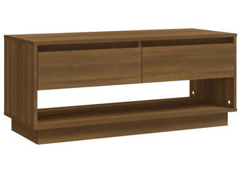 Szafka pod TV brązowy dąb 102x41x44 cm materiał drewnopochodny WM-812974