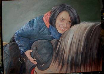 Portret olejny malowany na płótnie