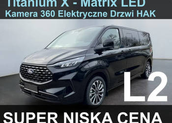 Ford Tourneo Custom PHEV 232KM Plug-in Kamera 360 Elektryczne Drzwi Hak Su…