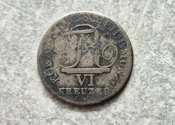 45) NIEMCY srebro - 6 Krajcarów 1810 r.