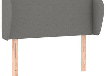Zagłówek uszak ciemnoszary 93x23x78/88 cm tkanina WM-3116847