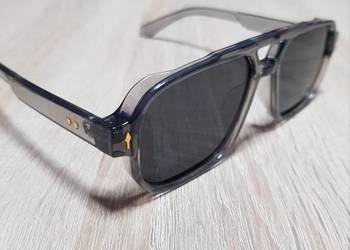 Piękne męskie okulary lub unisex nowość 2026 luksusowe szare