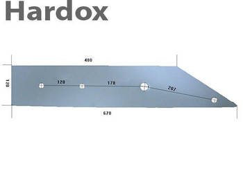 Płoza długa HARDOX 17002112/L części do pługa REGENT