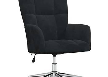 vidaXL Fotel, czarny, obity aksamitem(SKU:328167)