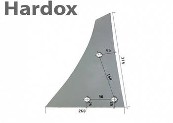 Pierś HARDOX 619129/L 619171/L części do pługa KUHN