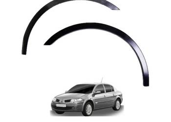 Renault Megane nakładki na błotnik czarny mat 4 szt sierpy Renault Megane nakładki na błotnik czarny mat 4 szt sierpy