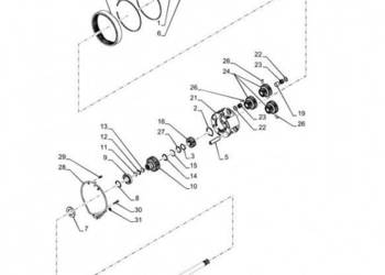 New Holland T6070 Koło słoneczne 33t, 14t 47874445
