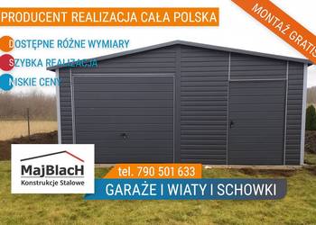 GRAFIT – MONTAŻ  - Garaż Blaszany + Brama+Drzwi -Garaże Blaszane - Maj-Blac
