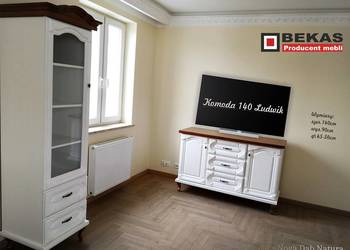 Komoda 140` Ludwik Biała Loft Noga Blat Dąb BEKAS Producent