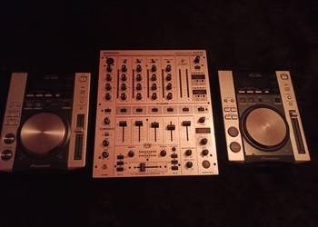 Zestaw DJ – 2x Pioneer CDJ-200 + mikser Behringer DJX700