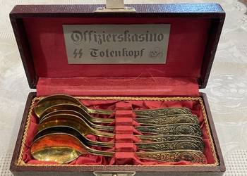 Komplet łyżeczek niemieckich z kantyny oficerskiej Wehrmacht