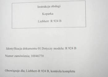 INSTRUKCJA OBSŁUGI DTR LIEBHERR R924 B i iNNE INSTRUKCJA OBSŁUGI DTR LIEBHERR R924 B i iNNE