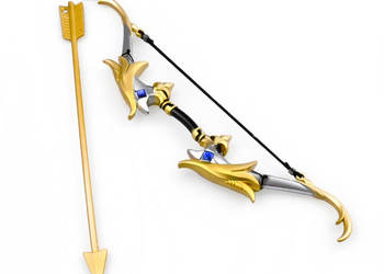 Łuk Hamayumi | Metal | 17 cm | Brelok | Genshin Impact