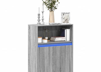 Szafka z LED szary dąb sonoma 72x34x100 cm WM-852164