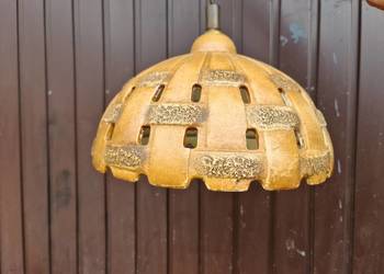 Komplet 7 sztuk lamp wiszących sufitowych ceramika retro vintage abażur
