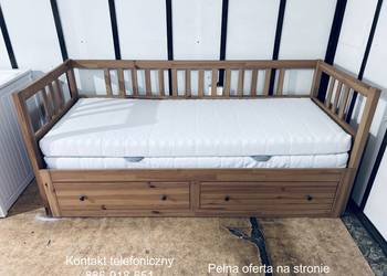 IKEA HEMNES Lite drzewo Leżanka Łóżko z 2 szufladami, 2 materace Transport