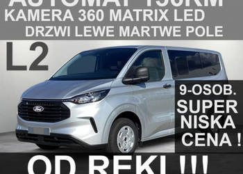 Ford Transit Custom Trend 136KM A8 DrzwiLewe Matrix Led Kamera 360 od ręki…